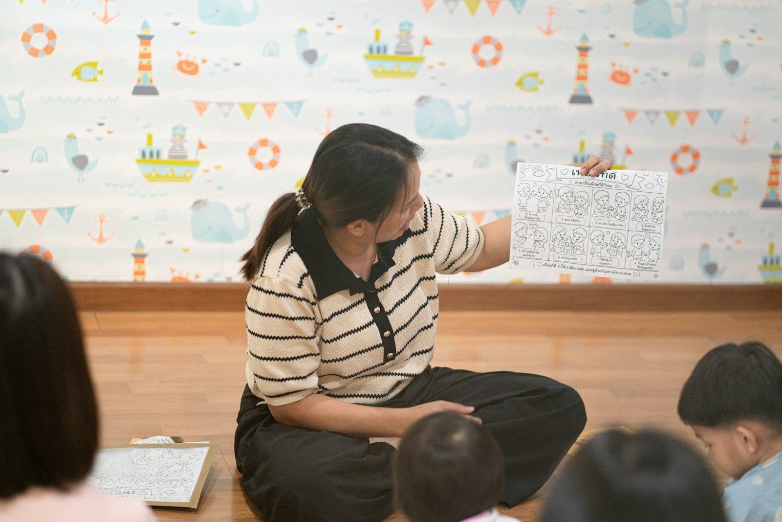 Children learning in a classroom